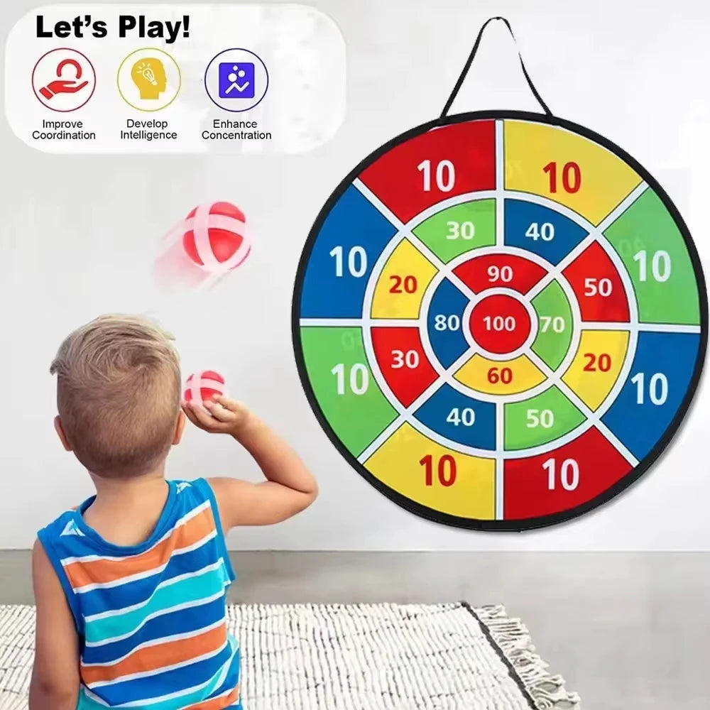 Sticky Ball Sports Toy Large Dart Target Plate Board Family Interactive Game Educational Arithmetic Indoor Outdoor Fun Party Pla