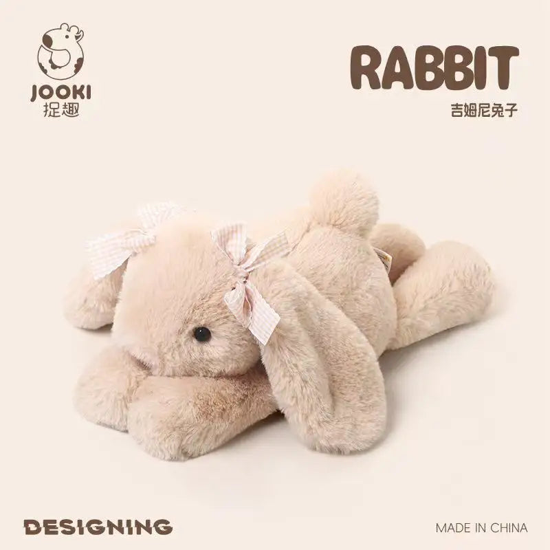 35cm New Simulated Shy Rabbit Doll Stuffed Plush Toy Cartoon Anime Cute Pillow Children's Birthday Gift Fun Doll