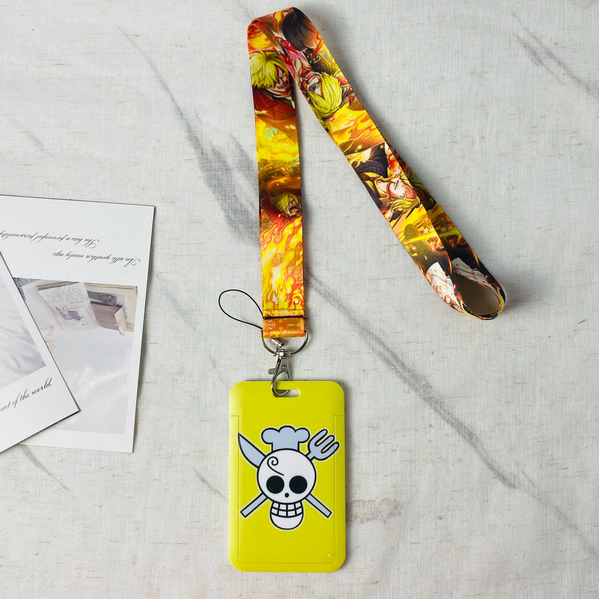 Anime Cartoon Credential Holder Keychains Neck Lanyard For Pass Card Anime Credit Card Holder Keychain Straps Wholesale