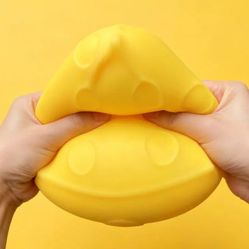 Jumbo Triangular Cheese Stress Ball Squishy Toy Stretchable Cheese Squeeze Ball Fidget Toy ASMR Sensory Anti-Stress X-mas Gift