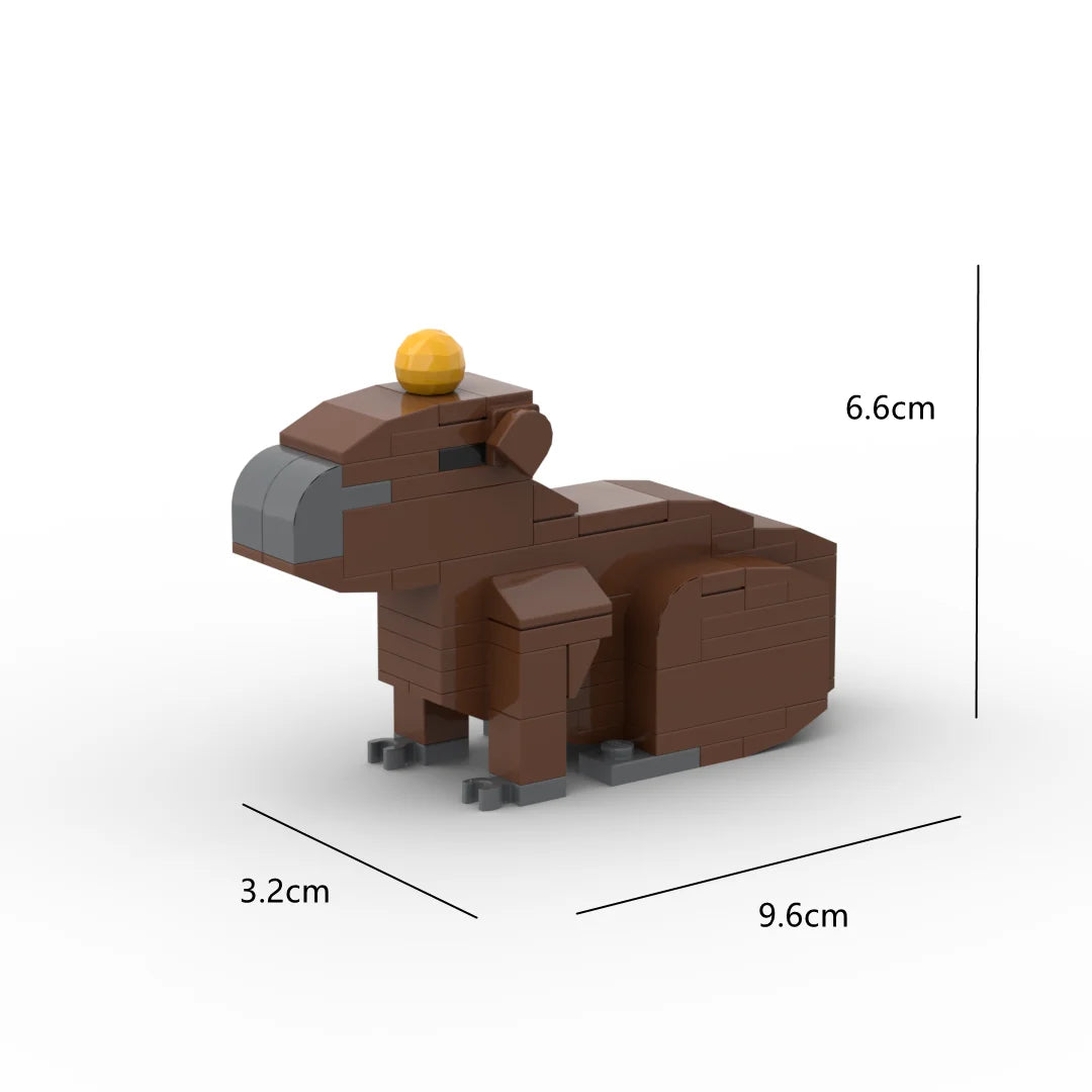 Animal Series 75Pcs MOC Bricks Capybara Figires DIY Building Blocks Kids Education Toys For Children Birthday Gift