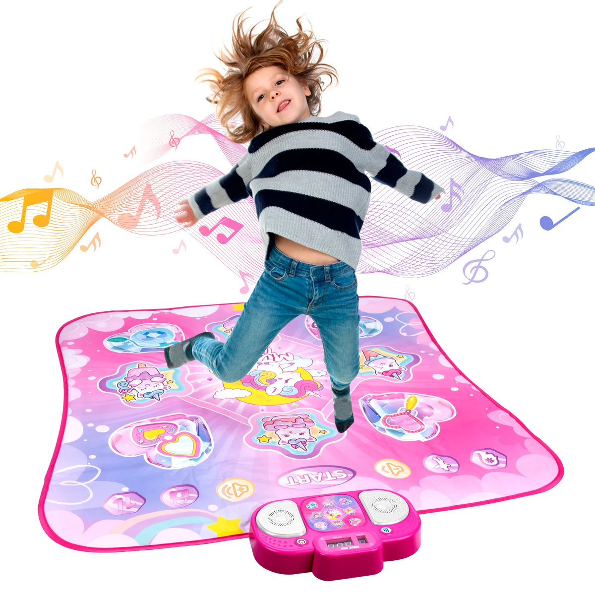 90x90cm Music Play Mat Educational Toys For Kids Large Elecrtic Dancing Mat With Lights Keyboard With 3 Game Modes Sport Toys