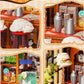 Rolife DIY Miniature House Kit Tipsy Cat Bar Mini Dollhouse Model Building Kit Wooden 3D Puzzle Toys with LED Light for Home Decor Gift for Adults Kids Friends