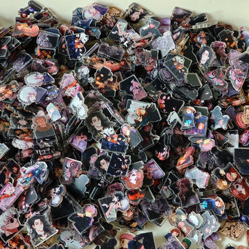 50pcs/set Anime Jujutsu Kaisen Resin DIY Accessories Cute Image Laminating Acrylic Cream Glue Phone Case Refrigerator Gift Patch