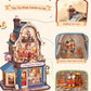 ROKR Wooden 3D Puzzle Happyduke Toys Music Box Model Building Kit with LED Light for Home Decor Mini Dollhouse DIY Toys Holiday Gift for Adults Teens