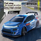1:24 Scale 4WD Drift RC Car 2.4G Remote Pearl Finish Large Tail Fin Replaceable Racing Drift Wheel Front Rear LED Light Toy Car