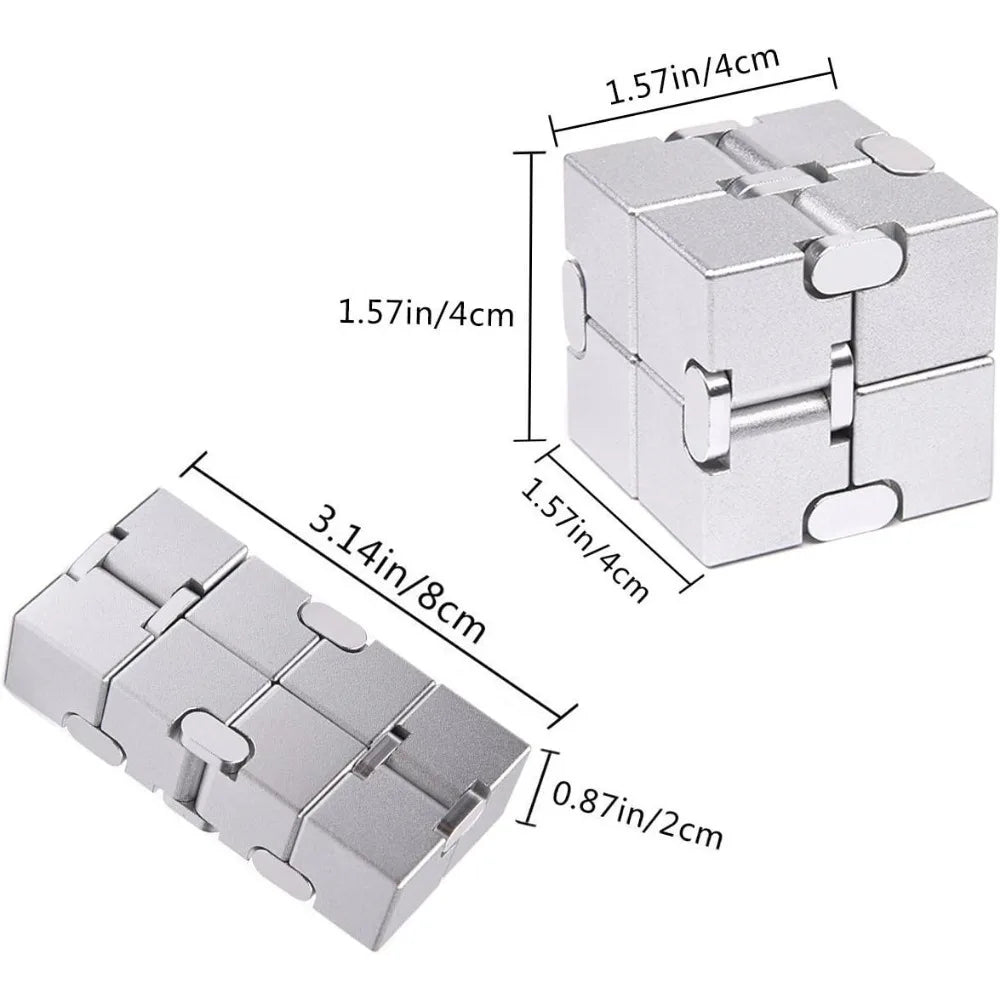 Fidget Finger Toys, ABS Infinity Cube Prime for Stress and Anxiety Relief, Ultra Durable Sensory Gifts for Adults and Kids