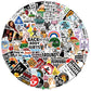 50/100PCS Funny Prank Meme Stickers Graffiti Cartoon Toys Decals DIY Skateboard Notebook Fridge Helmet Waterproof Sticker