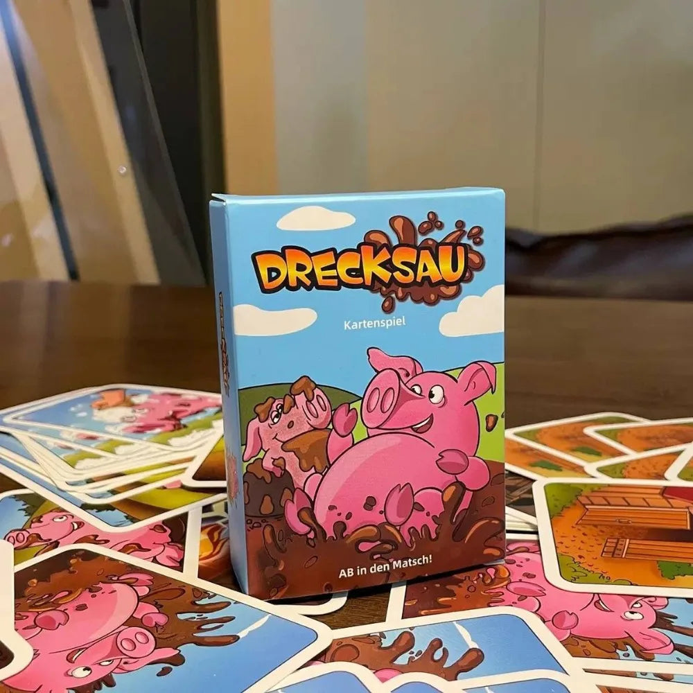 Cartoon Board Game Chicken Piou Piou Multicolor Card Game Drecksau Black Sheep Card-Based Party Game For 5-8 year old kids