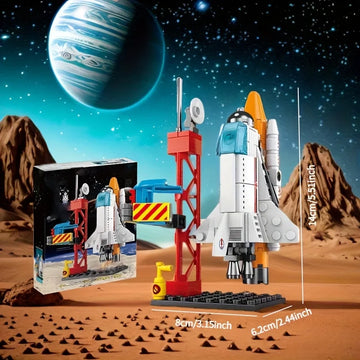 Space Rocket Building Blocks Set STEM Educational DIY Puzzle 3D Assembly Model Construction Toy for Kids Boys Girls School Gift