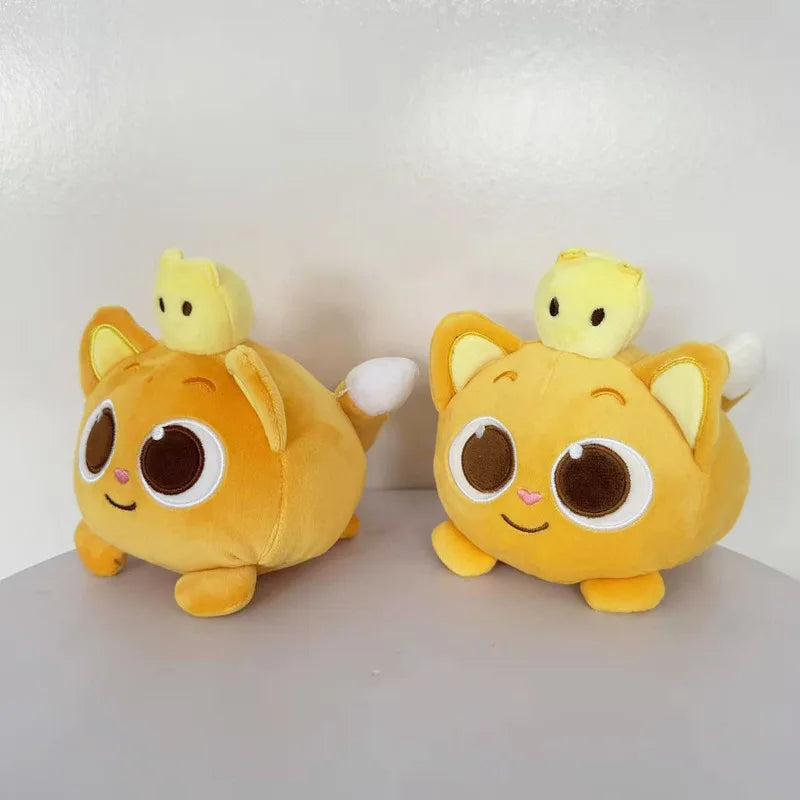Cute Pinkfox Hogi Ninimo Plush Toy Kawaii Soft Stuffed Orange Cat Doll Animation Peripheral Plushie Throw Pillow Birthday Gifts