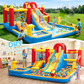Jump 'N Slide Inflatable Bouncer for Kids, Heavy Duty Blower, Stakes Repair Patches Storage Bag, Indoor Outdoor Bounce House