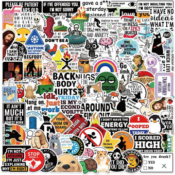 50/100PCS Funny Prank Meme Stickers Graffiti Cartoon Toys Decals DIY Skateboard Notebook Fridge Helmet Waterproof Sticker