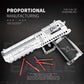 Reobrix Desert Eagle Building Block Set - Realistic Pistol Model with Detachable Magazine & Firing Function, DIY Toy Gift