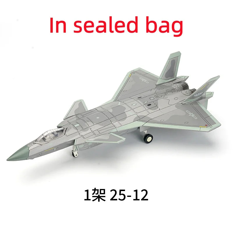 1:72 Creative Military Series Building Blocks Chinese Chengdu J-20 Stealth Fighter Fire Fang Jet Model Toys For Boy Xmas Gifts