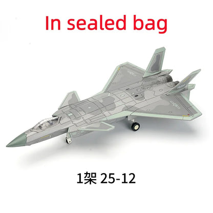 1:72 Creative Military Series Building Blocks Chinese Chengdu J-20 Stealth Fighter Fire Fang Jet Model Toys For Boy Xmas Gifts