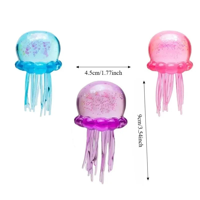 Kawaii Jellyfish Maltose Squishy Toy Super Soft Colors Cute Jellyfish Modeling Stress Relief Relax Fun Toy for Friends Gifts