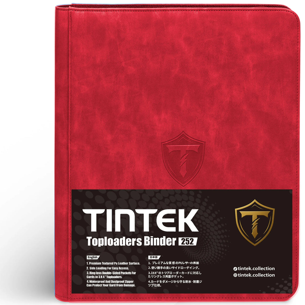 Toploader Card Binder, 9-Pocket Album fits 3x4'' Top Loaders, Double-Sided Display Case for PTCG/MTG/Sports Cards (Black)