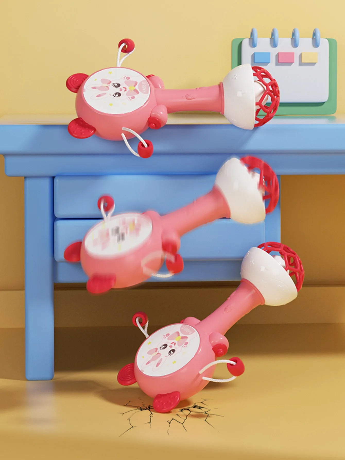 Baby Rattle Toys Teether Hand Bells Mobile Infant Stop Weep Tear Rattles Early Educational Toy for Newborn Gifts 0-18M