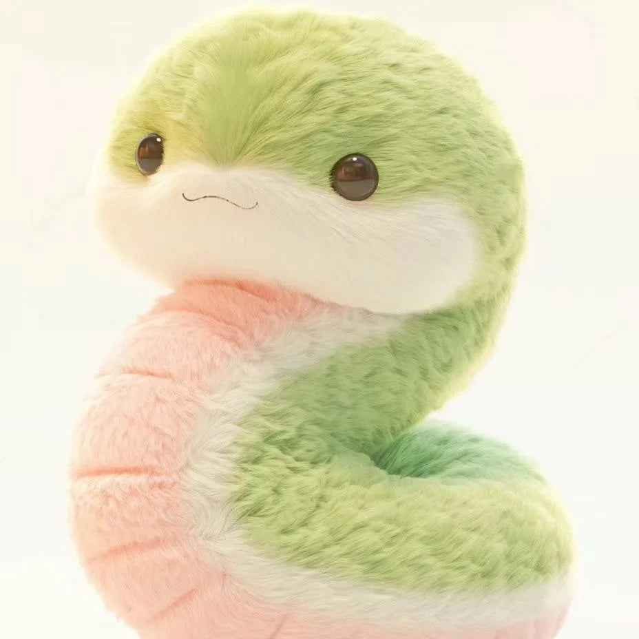 Cute Snake Plush Toy, Soft Polyester Stuffed Animal, Cozy Home Decor, for Infants 0-3 Years, Ideal Birthday and Holiday Gift