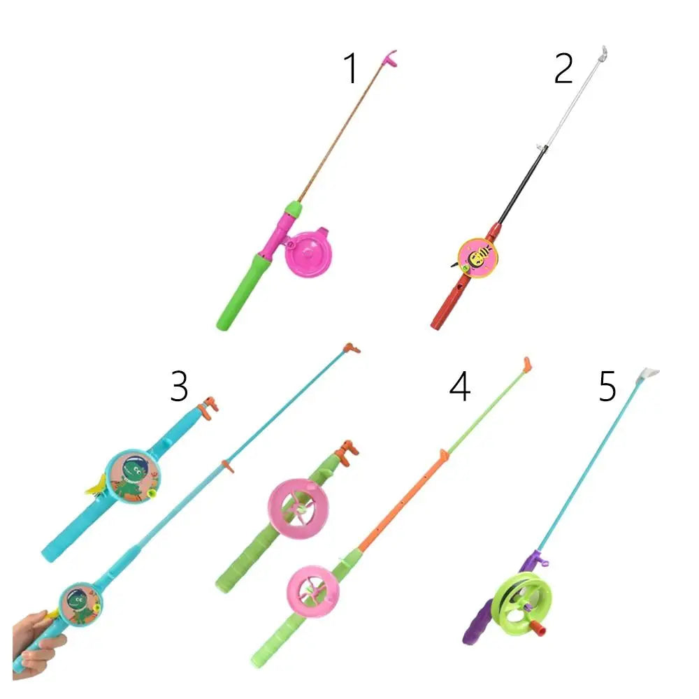 38cm/58cm/80cm Children Fishing Kites Rods Stretchable Diverse Styles Mini Kites Rods Cartoon with 50meters Line Fishing Rods