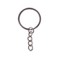 Hama Bead Accessories Metal Keychain with Chain Flat Double-layer Key Ring Hanging Ring Diy Accessories Metal Earth