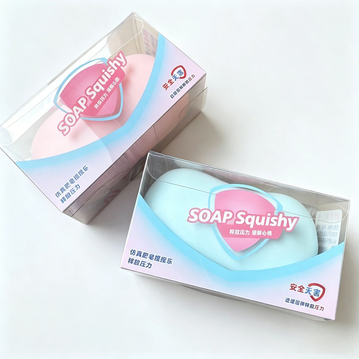 Handmade Simulated Soap Crispy Stress Ball - Fidget Squeeze Ball Round Block Filled ASMR Adult Anxiety Relief Toy
