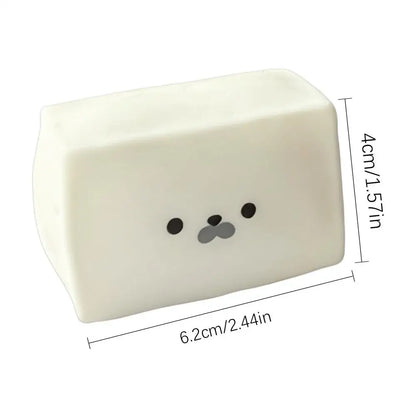 Cute Milk Cube Seal Squeeze Toy Kawaii Soft Slow Rising Stress Relief Fidget Toy Sensory Stress Ball Lovely Birthday Gift