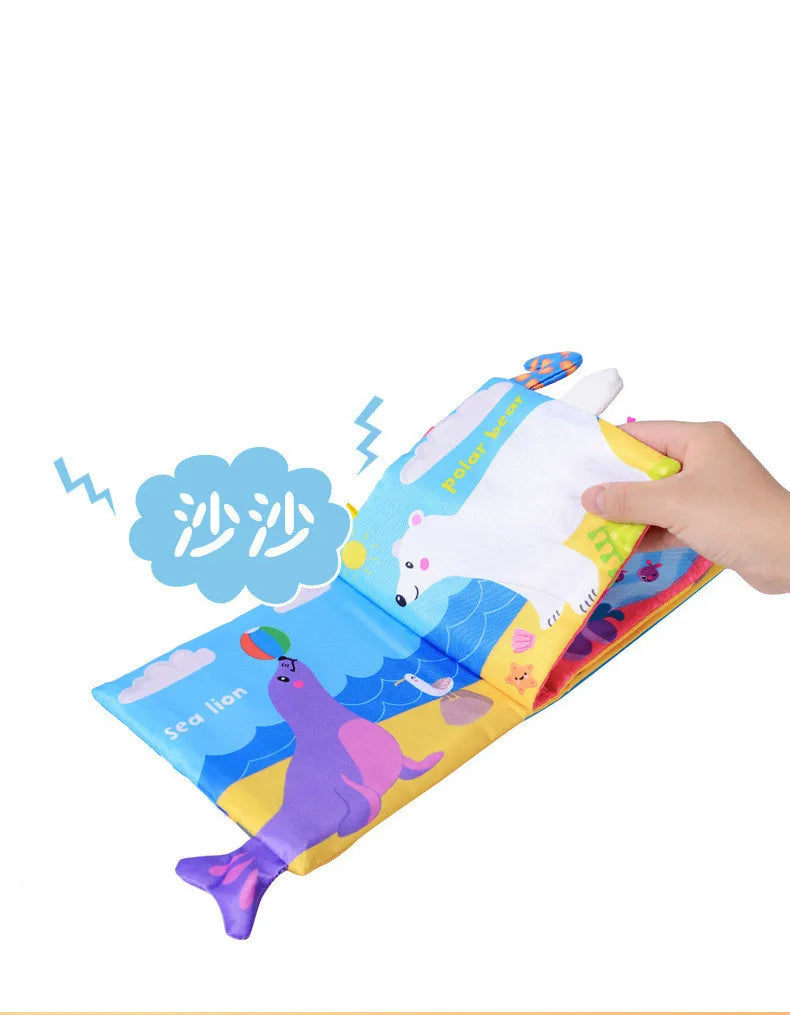 New 3D Visual Tail Cloth Book Baby Tear Resistant Biteable Cognitive Tool Interactive Parent-Child Fun Toddlers Enlighten Toys