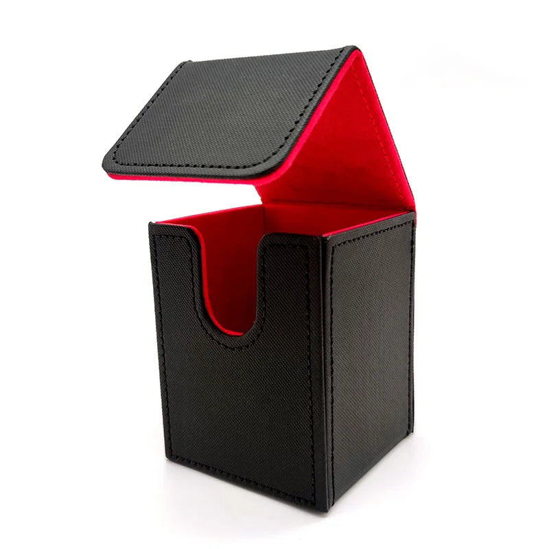 Upgraded PU Leather Trading Card Deck Box - Side-Loading Storage Case for Card Protection, Portable & Versatile