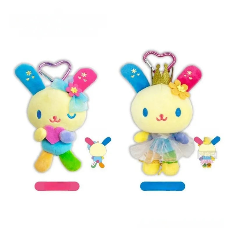 NEW 10CM usahana Crown Heart Plush Toy Pendant cute Sanrio Blink usa ha na Tricolor Bunny Fuzzy Animal Rabbit Girly Plush Doll