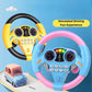 Kids Steering Wheel Toy - Backseat Pretend Play with Lights & Music - Fun Preschool Driving Simulator Gift for Toddlers