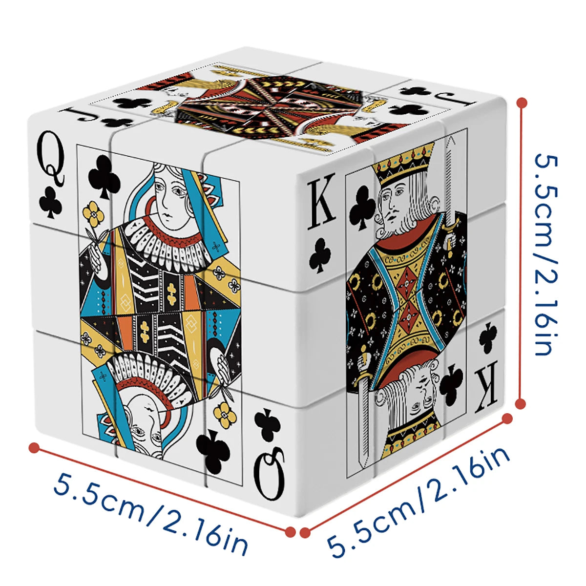 Magic Cube 3x3x3 3D UV poker JQK Color painting Stress Relief Puzzle Professional Smooth Speed Game Children's Toys Gifts