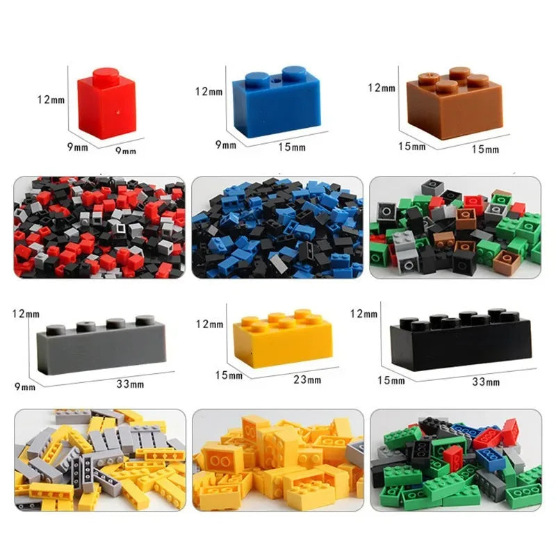 300/500/1000 DIY Creative Building Blocks Bulk Set Urban Classic Blocks Assembled Birthday Gift Children's Educational Toys