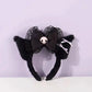 Kawaii Hello Kitty Plush Hairband My Melody Kuromi Pink Black Bow Plush Headband Cosplay Halloween Costume Hair Accessory Gift
