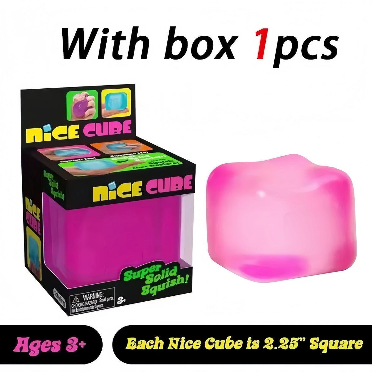 Nice Cube, Ice Cube Squishies Toys, Durable, Slow-Rebound Fingertip Exquisite Spherical Ice Cube With Box, Non-Sticky Desk Toy For Relaxation & Focus For Adult, Classroom Prizes, Novelty Gift for Kids and Adults, Christmas/Ha