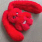 New Yuqi Cute 15cm Red Rabbit Plush Toy Keychain Cartoon Red Rabbit Backpack Pendant,Celebrity Fans Support Collection Gift