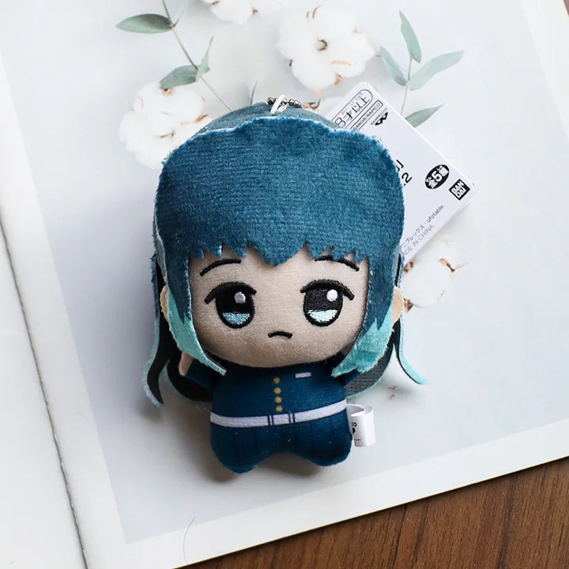 12cm Anime Demon Slayer Surrounding Plush Toys, Keychain Figurines, and Small Plush Dolls