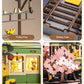 Robotime Sakura Journey Tram 3D Wooden Puzzles with LED Lights Home Decor Gift for Adults Women Girls