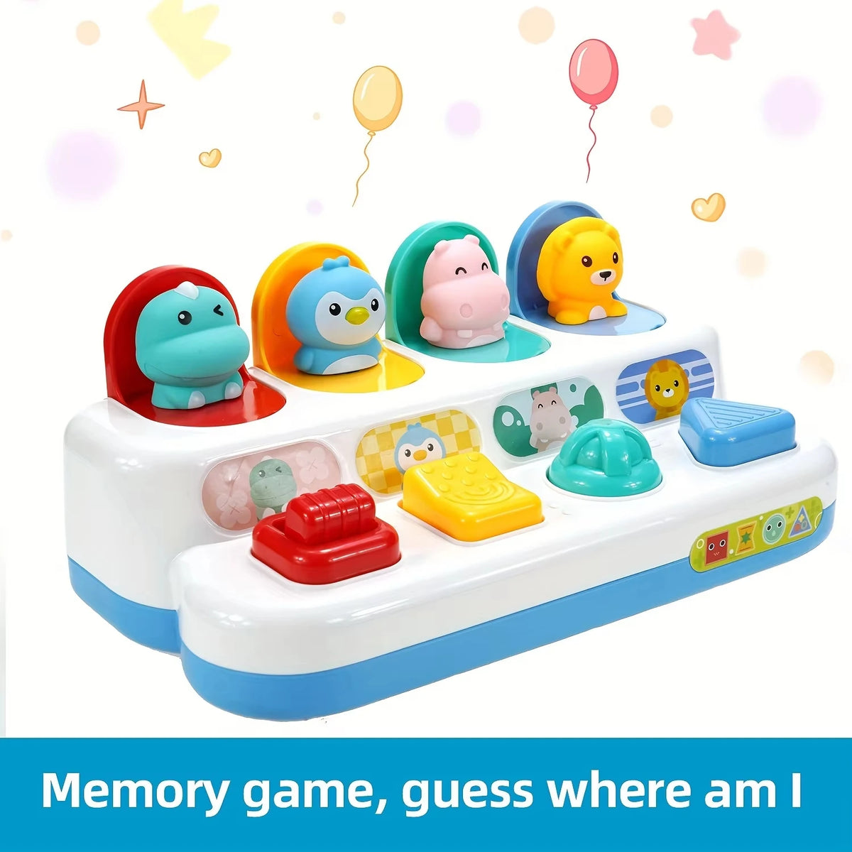 Montessori Baby Pop Up Animals Toy Interactive Sensory Toys for Toddlers Developmental Educational Toy for Boys Girls 6-12 Month