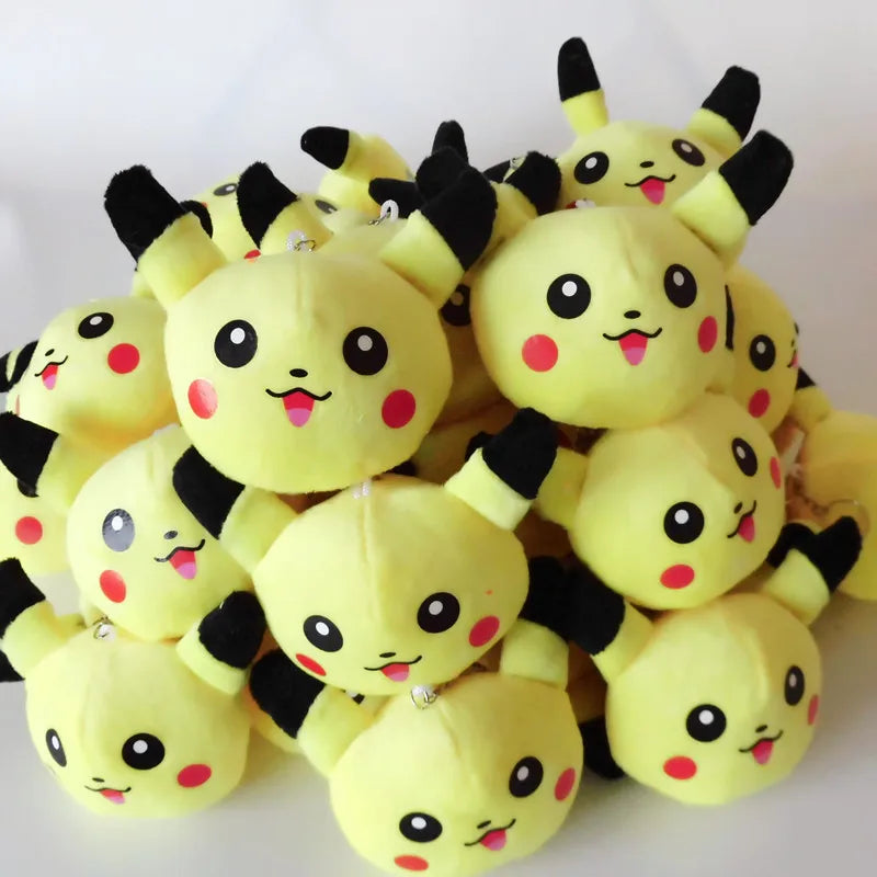 Cute Pokemon Pikachu Plush Keychain 10cm Soft Stuffed Animal Pendant Key Ring Toy Christmas Birthday Gift