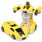 Mini 2 In 1 Car Toys One-key Transformable Car Toys Automatic Transforming Robot Model Car Diecasts Toy Boys Gifts Children Toy