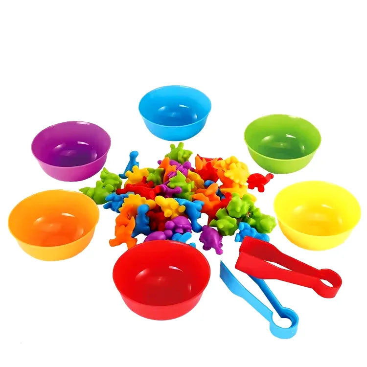 Rainbow Counting Animal Traffic Car Early Education Toy Animal Cognition Math Teaching Assisted Kindergarten Games