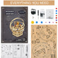 Robotime Music Box 3D Puzzle Wooden Model Kits Mechanical Building Construction Craft Kits Laser Cut Jigsaw Starry Night for Adults