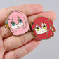 4PCS/set BOCCHI THE ROCK Anime Brooches Cute Character Pins Clothing Backpack Lapel Badges Cosplay Accessories Gifts
