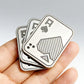 New Stress Relief Push Card Metal Fingertip EDC Poker A K King Gyro Toy for Office Adults Anti Anxiety Fidget Papa Coin
