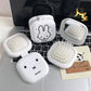 Cute Miffy Cartoon Rabbit Folding Air Cushion Comb With Mirror 2 in 1 Compact Pocket Comb Portable Student Travel Hair Tool Gift