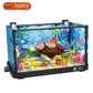 Fishbowl Aquarium Series Building Blocks Sea Turtle Jellyfish Fish Tank With Light Seafloor Assemble Bricks Toy For Children Kid