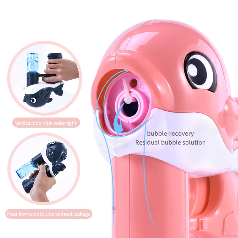 Fully Automatic Whale Bubble Gun, Essential for Outdoor Bubble Fun, Perfect Gift for Boys and Girls for Christmas, Outdoor Toy
