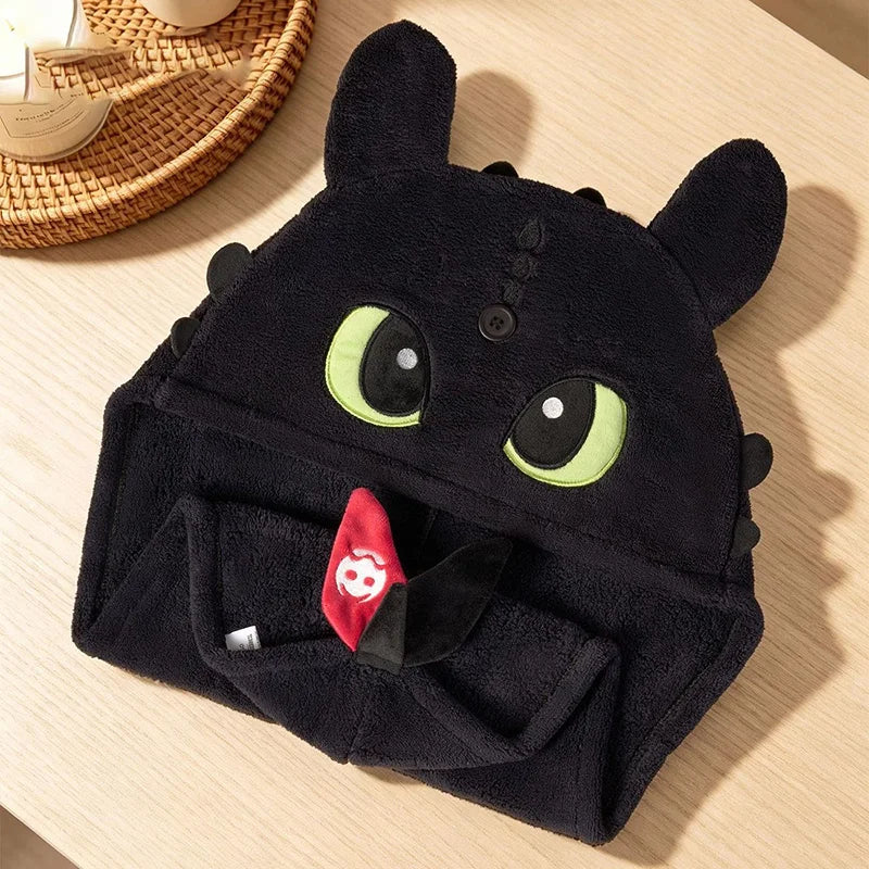 Official Licensed Dragon Toothless 3D Stereo Hair Drying Turban Ultra Soft Microfiber Quick